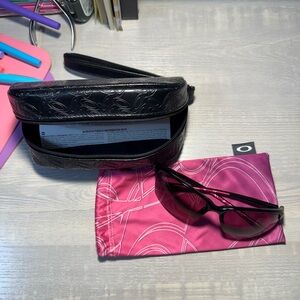 Oakley Black Sunglasses with Pink Case